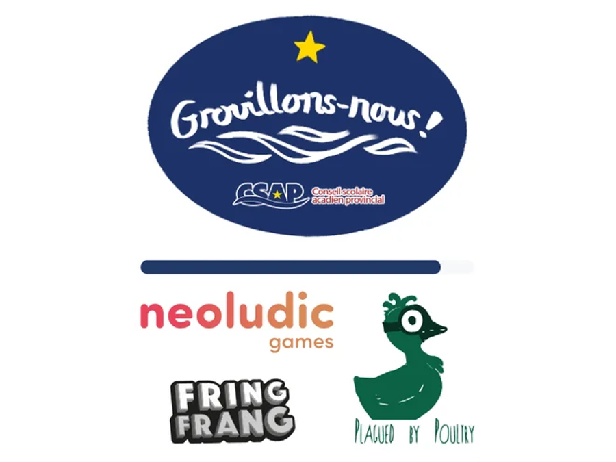 Grouillons-Nous! splash screen with partner logos